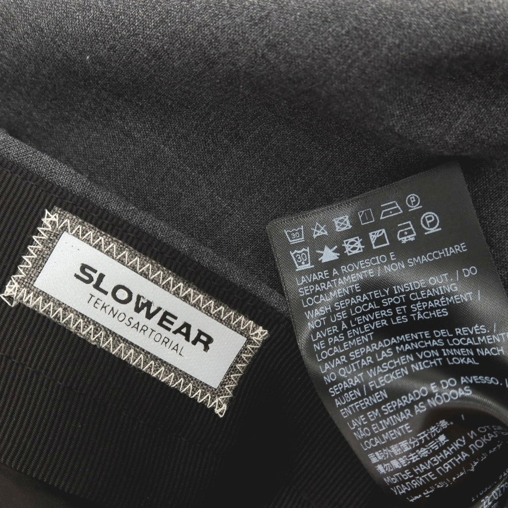 【中古】インコテックス スローウェア INCOTEX SLOWEAR ストレッチ ポリエステルウール ドレススラックスパンツ ダークグレー【サイズ50】【 状態ランクB 】【 メンズ 】
