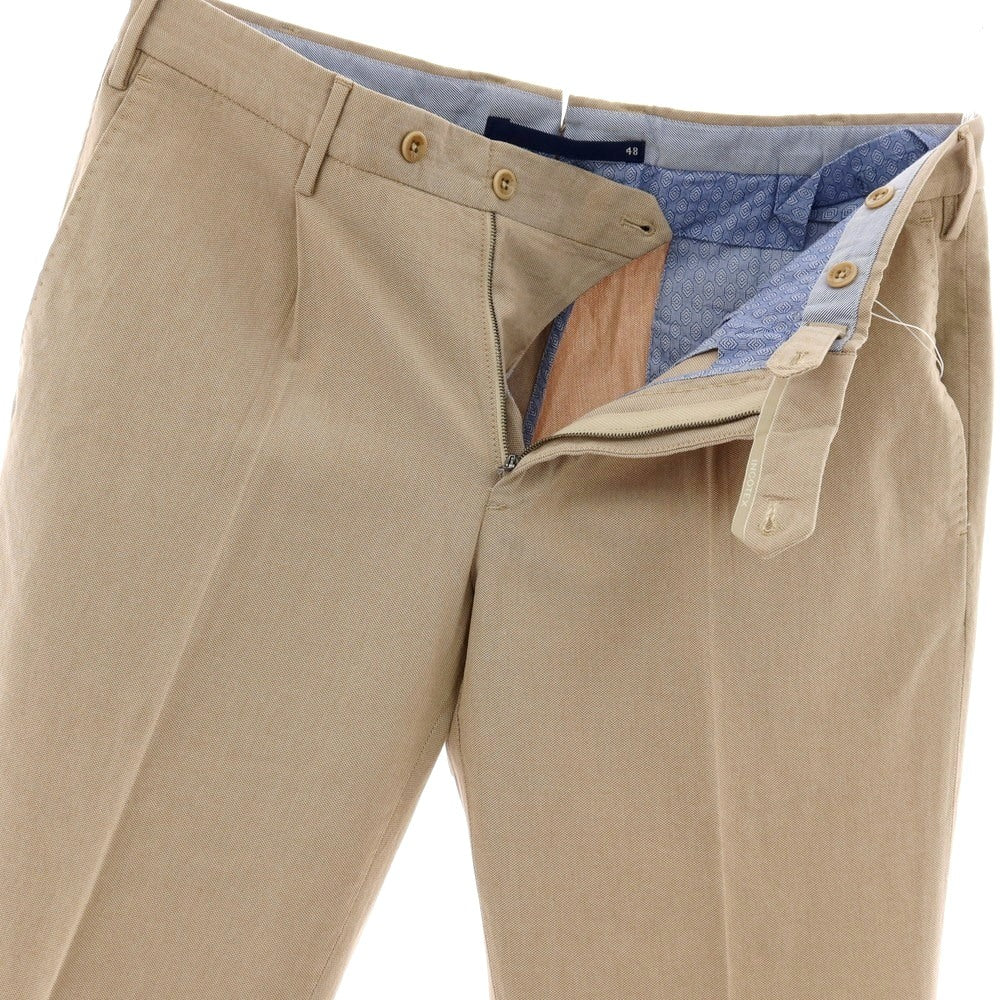 【中古】インコテックス INCOTEX ストレッチ アイスコットン カジュアルスラックスパンツ ベージュ【サイズ48】【 状態ランクB 】【 メンズ 】