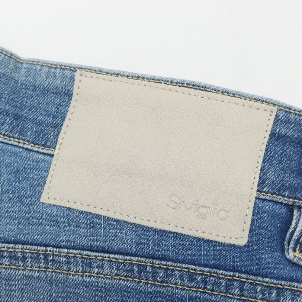 【中古】シビリア SIVIGLIA ストレッチ デニムパンツ ライトブルー【 34 】【 状態ランクC 】【 メンズ 】