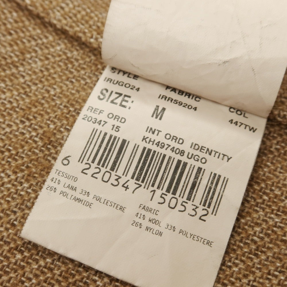 【中古】ラルディーニ LARDINI ウールポリエステルナイロン シャツジャケット ブルゾン ブラウン【 M 】【 状態ランクB 】【 メンズ 】