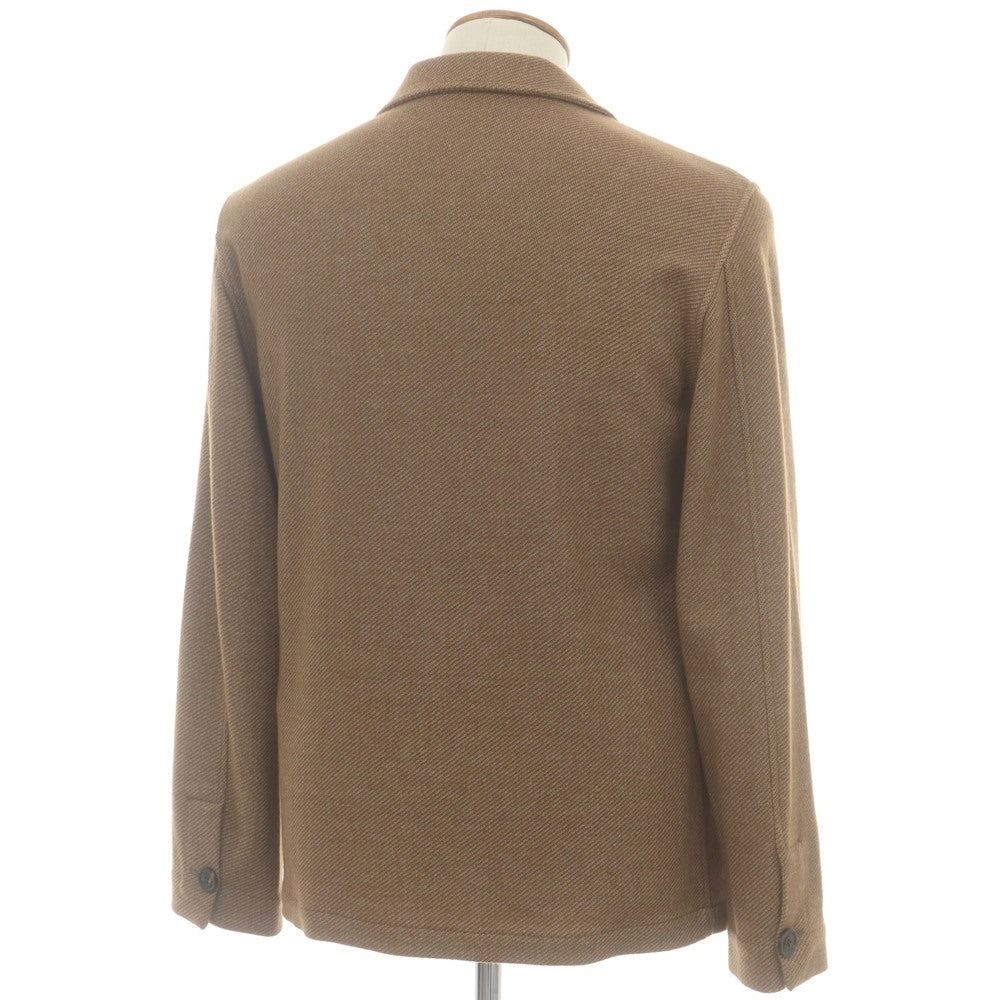 【中古】ラルディーニ LARDINI ウールポリエステルナイロン シャツジャケット ブルゾン ブラウン【 M 】【 状態ランクB 】【 メンズ 】