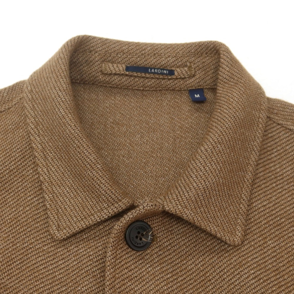 【中古】ラルディーニ LARDINI ウールポリエステルナイロン シャツジャケット ブルゾン ブラウン【 M 】【 状態ランクB 】【 メンズ 】