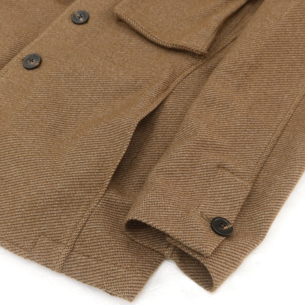 【中古】ラルディーニ LARDINI ウールポリエステルナイロン シャツジャケット ブルゾン ブラウン【 M 】【 状態ランクB 】【 メンズ 】