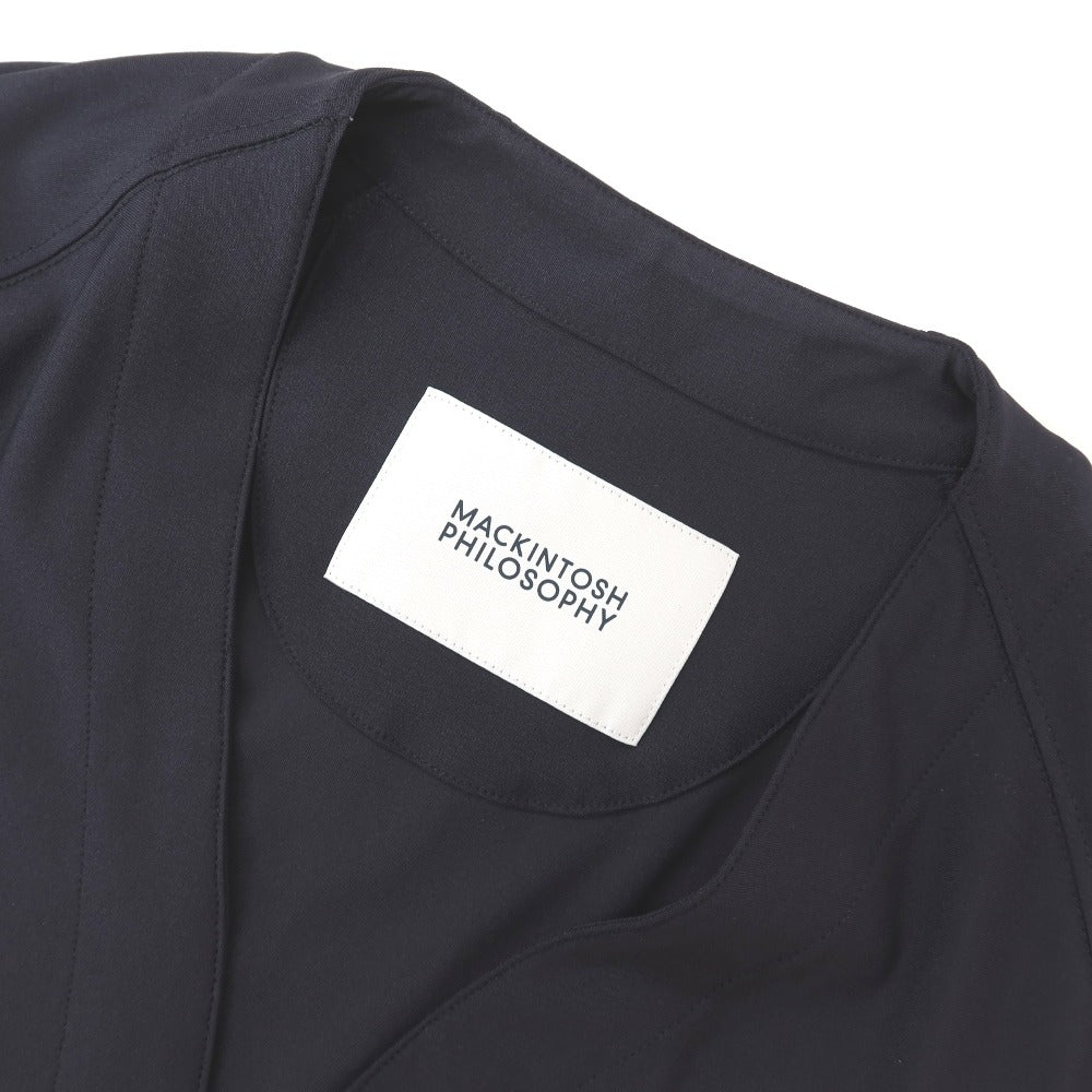 【中古】マッキントッシュフィロソフィー MACKINTOSH PHILOSOPHY ジップアップ ポリエステル カーディガン ダークネイビー【サイズ40】【 状態ランクB 】【 メンズ 】