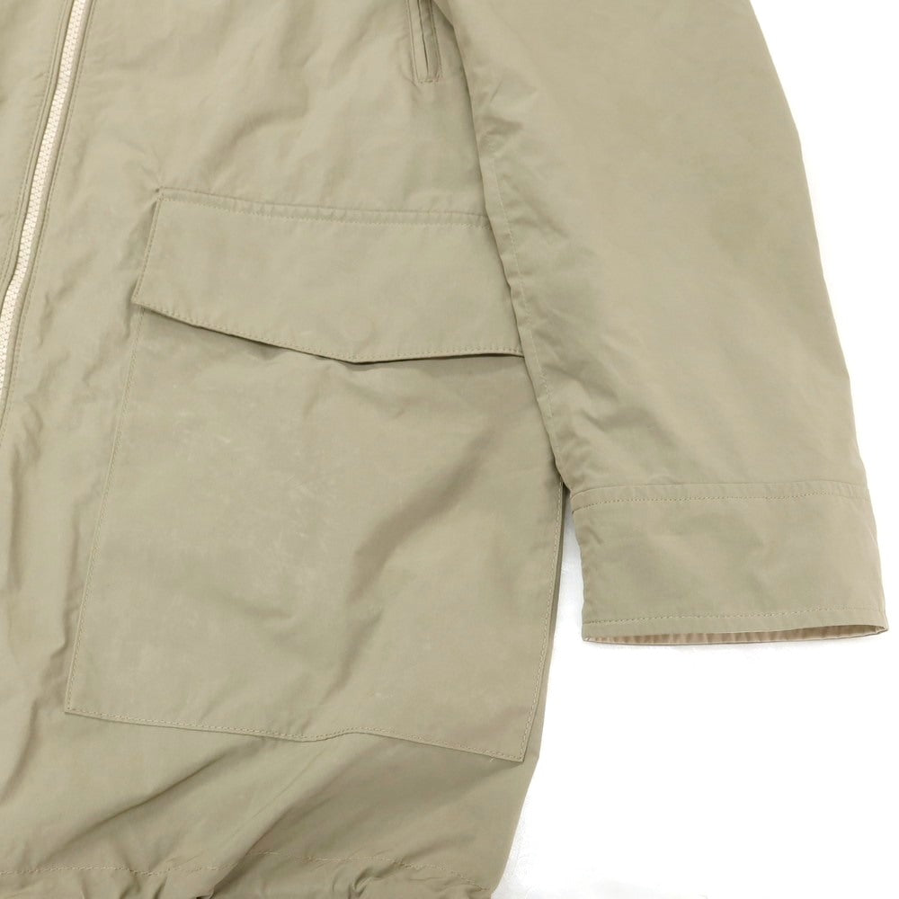【中古】ブルネロクチネリ Brunello Cucinelli リバーシブル ポリエステルナイロン フーデッドコート ライトカーキxライトベージュ【 46 】【 状態ランクC 】【 メンズ 】