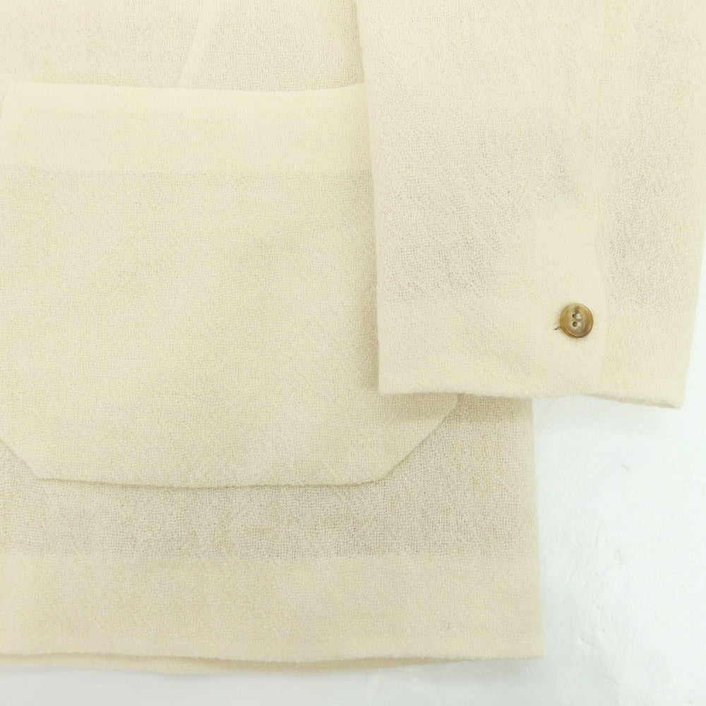 【中古】ラファーボラ La Favola ウール カーディガン ノーカラージャケット アイボリー【 1 】【 状態ランクB 】【 メンズ 】