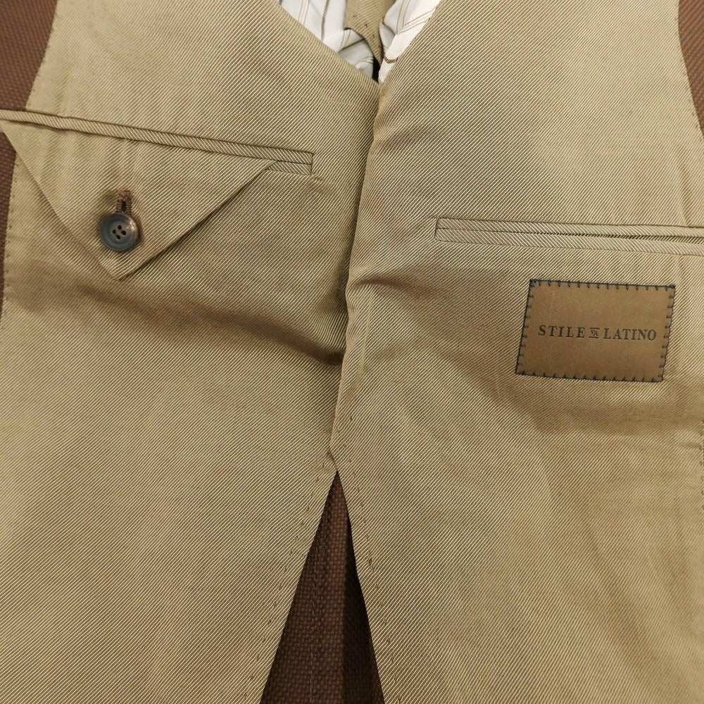 【中古】スティレ ラティーノ STILE LATINO コットン 3B テーラードジャケット ブラウン【 48 】【 状態ランクC 】【 メンズ 】