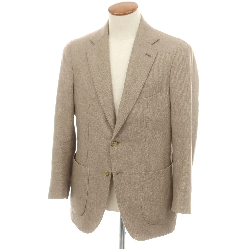 【中古】ジアーボ ガボ Gabo TOMORROWLAND別注 ストレッチ ウール 2B テーラードジャケット ベージュ【 48 Drop7 】【 状態ランクC 】【 メンズ 】