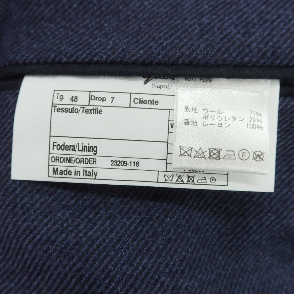 【中古】ジアーボ ガボ Gabo TOMORROWLAND別注 ストレッチウール テーラードジャケット ネイビー【 48 】【 状態ランクB 】【 メンズ 】