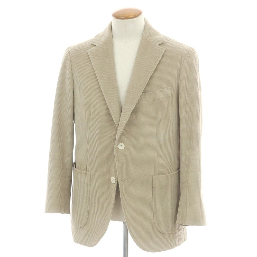 【中古】エリコフォルミコラ ERRICO FORMICOLA ストレッチコーデュロイ カジュアルジャケット ベージュ【 48 】【 状態ランクC 】【 メンズ 】