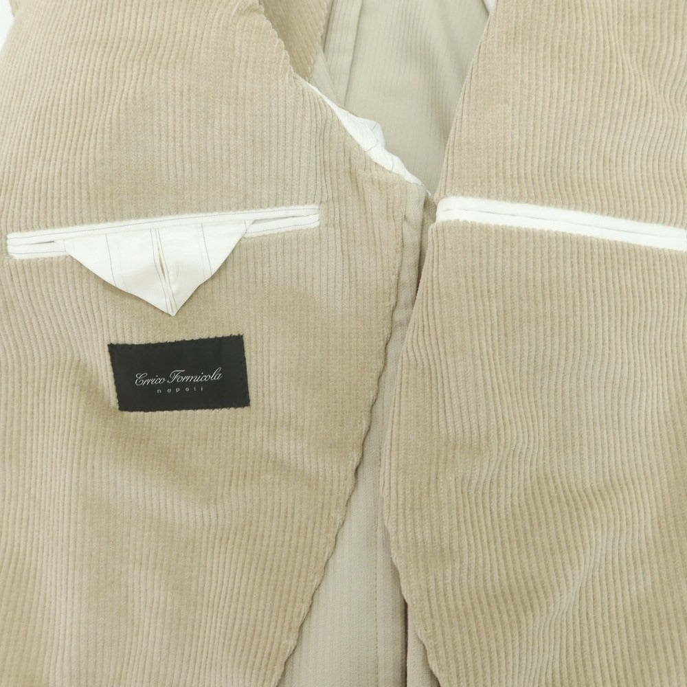 【中古】エリコフォルミコラ ERRICO FORMICOLA ストレッチコーデュロイ カジュアルジャケット ベージュ【 48 】【 状態ランクC 】【 メンズ 】