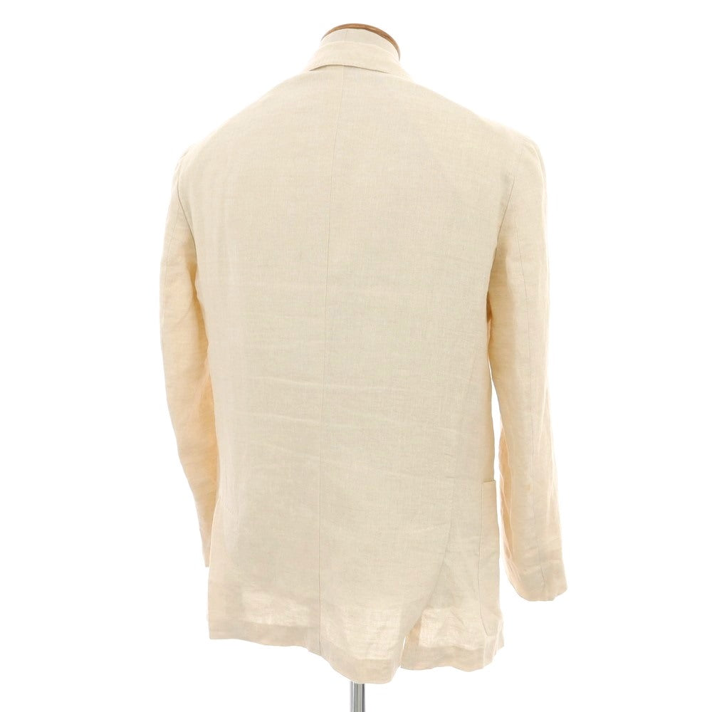 【中古】エリコフォルミコラ ERRICO FORMICOLA リネン 3B カジュアルジャケット オフホワイト【 48 】【 状態ランクC 】【 メンズ 】