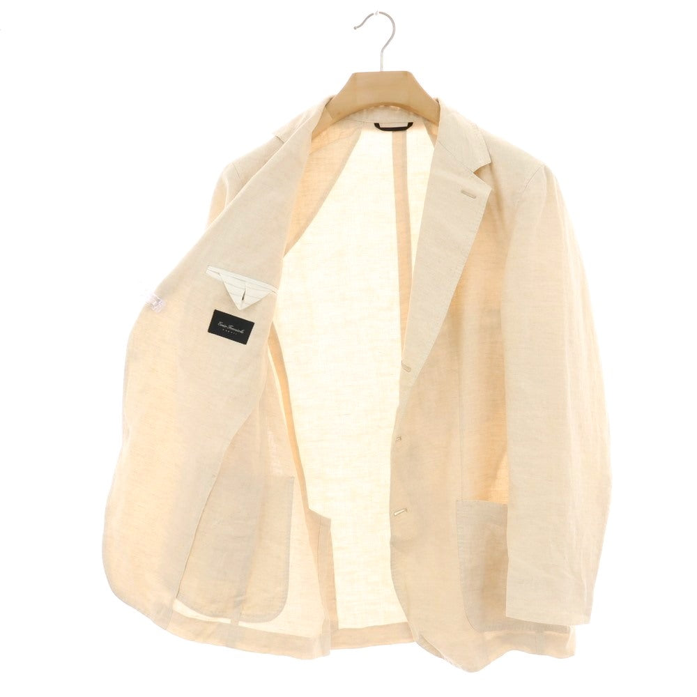 【中古】エリコフォルミコラ ERRICO FORMICOLA リネン 3B カジュアルジャケット オフホワイト【 48 】【 状態ランクC 】【 メンズ 】