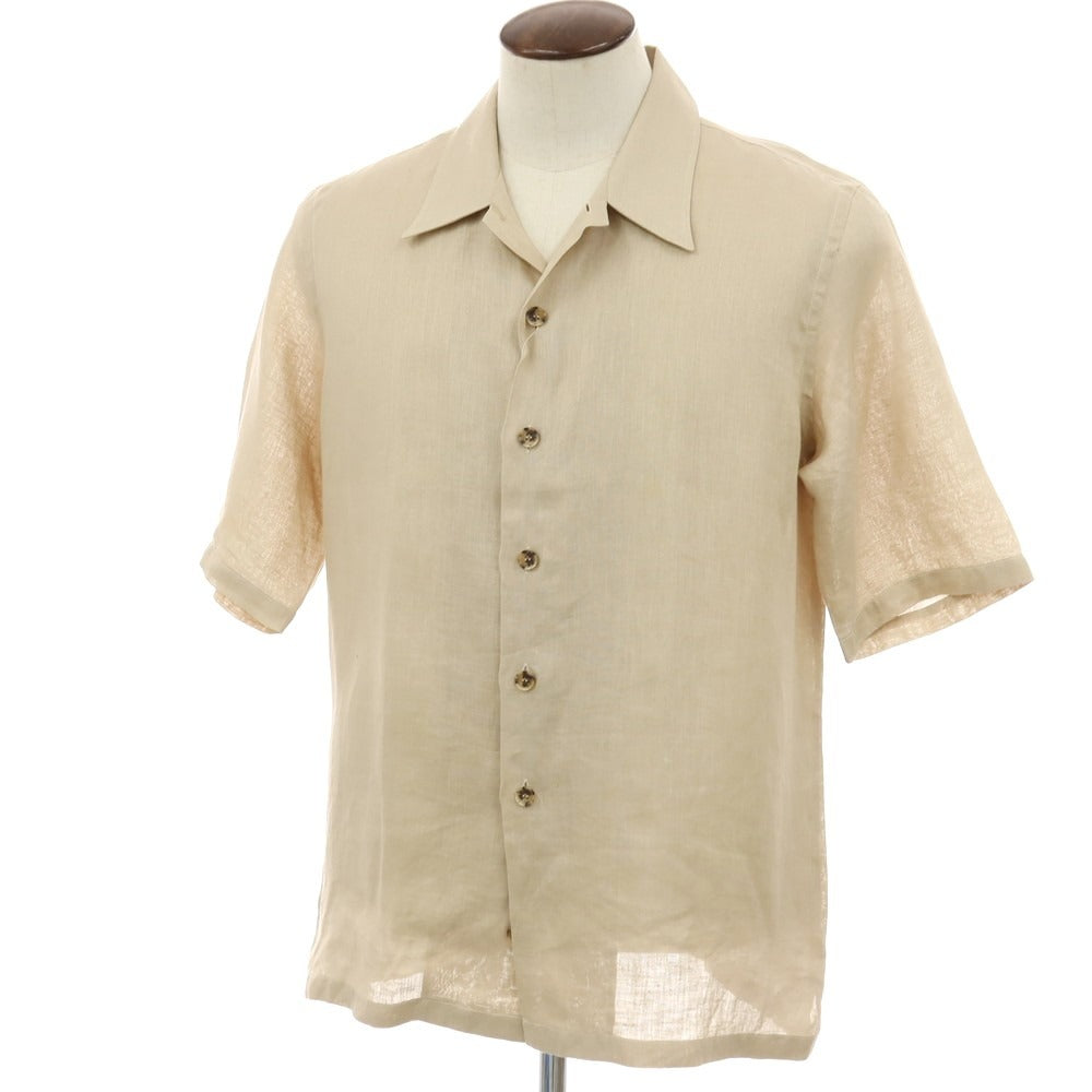【中古】オリアン ORIAN ヘンプ 半袖シャツ ベージュ【サイズXL】【 状態ランクB 】【 メンズ 】