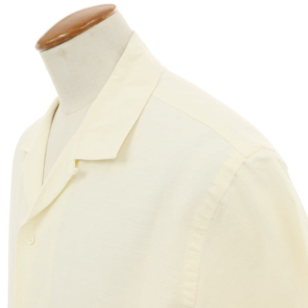 【中古】アボンタージ A VONTADE コットンリネン オープンカラー 半袖シャツ オフホワイト【サイズM】【 状態ランクB 】【 メンズ 】