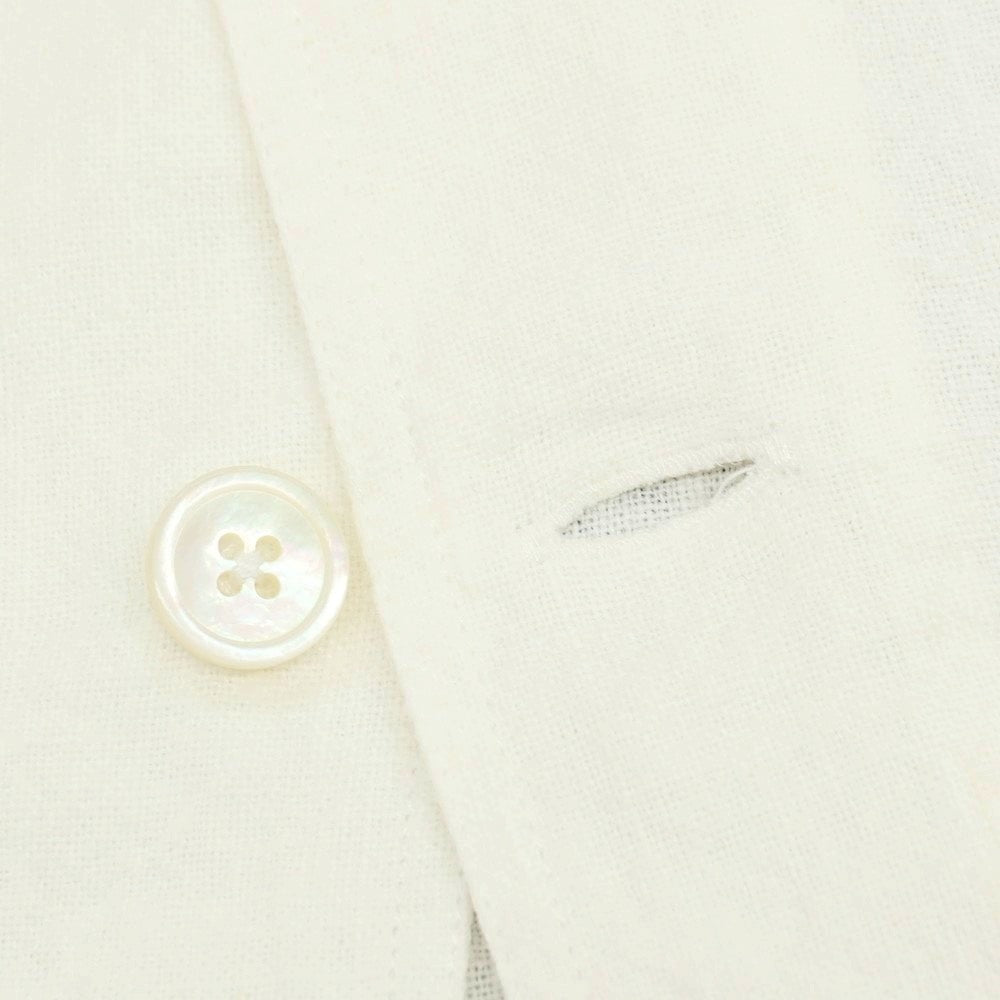 【中古】サルヴァトーレピッコロ Salvatore Piccolo リネン オープンカラー 半袖シャツ ホワイト【サイズM】【 状態ランクB 】【 メンズ 】