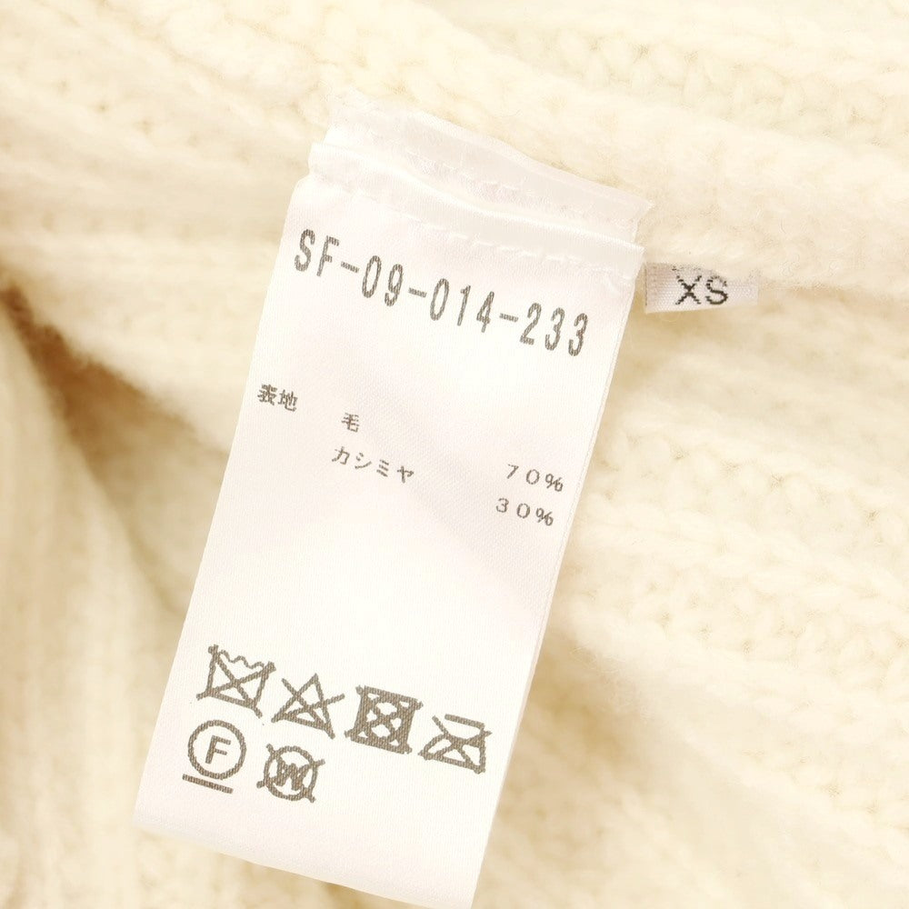 【中古】セッテフィーリ カシミア Settefili Cashmere ローゲージ ウールカシミヤ ショールカラー カーディガン アイボリー【 46/XS 】【 状態ランクC 】【 メンズ 】