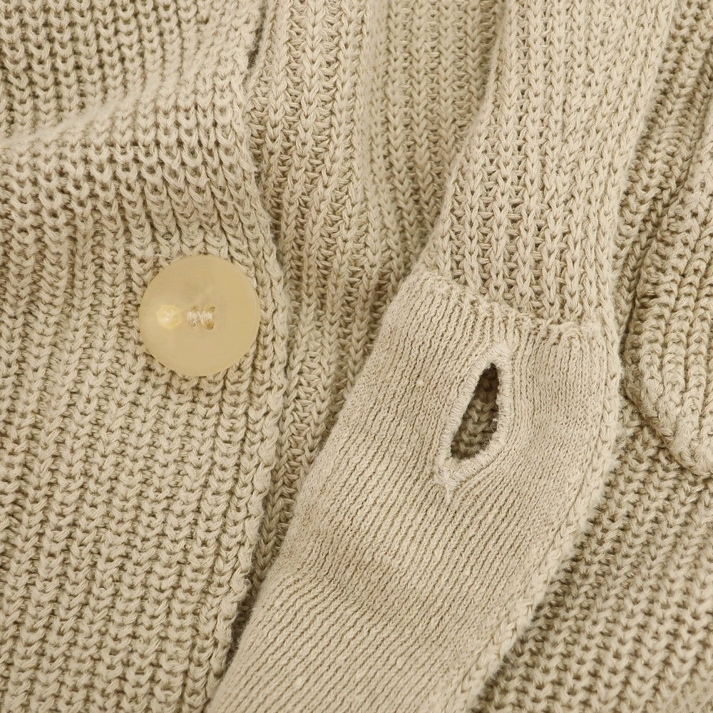 【中古】ザノーネ ZANONE リネンコットン ジャケット型 カーディガン ベージュ【サイズ46】【 状態ランクB 】【 メンズ 】