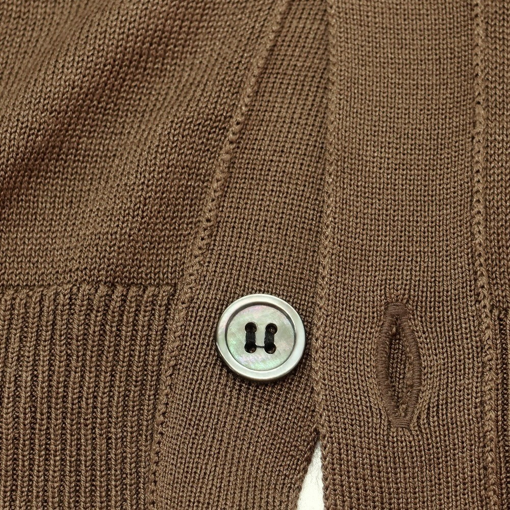 【中古】スローン SLOANE ハイゲージ シルク カーディガン カーキブラウン【 5 】【 状態ランクC 】【 メンズ 】