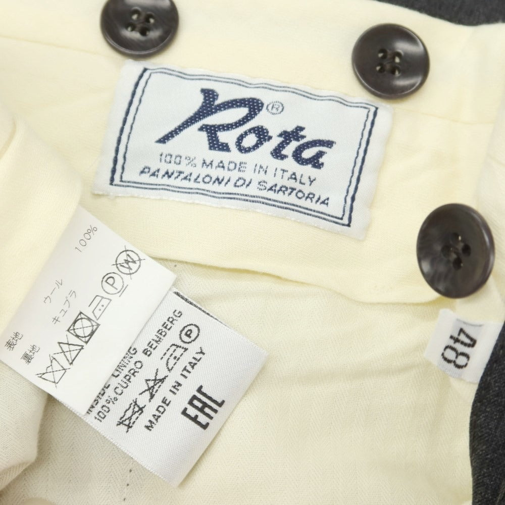 【中古】ロータ ROTA ウール ドレススラックスパンツ グレー【 48 】【 状態ランクB 】【 メンズ 】
