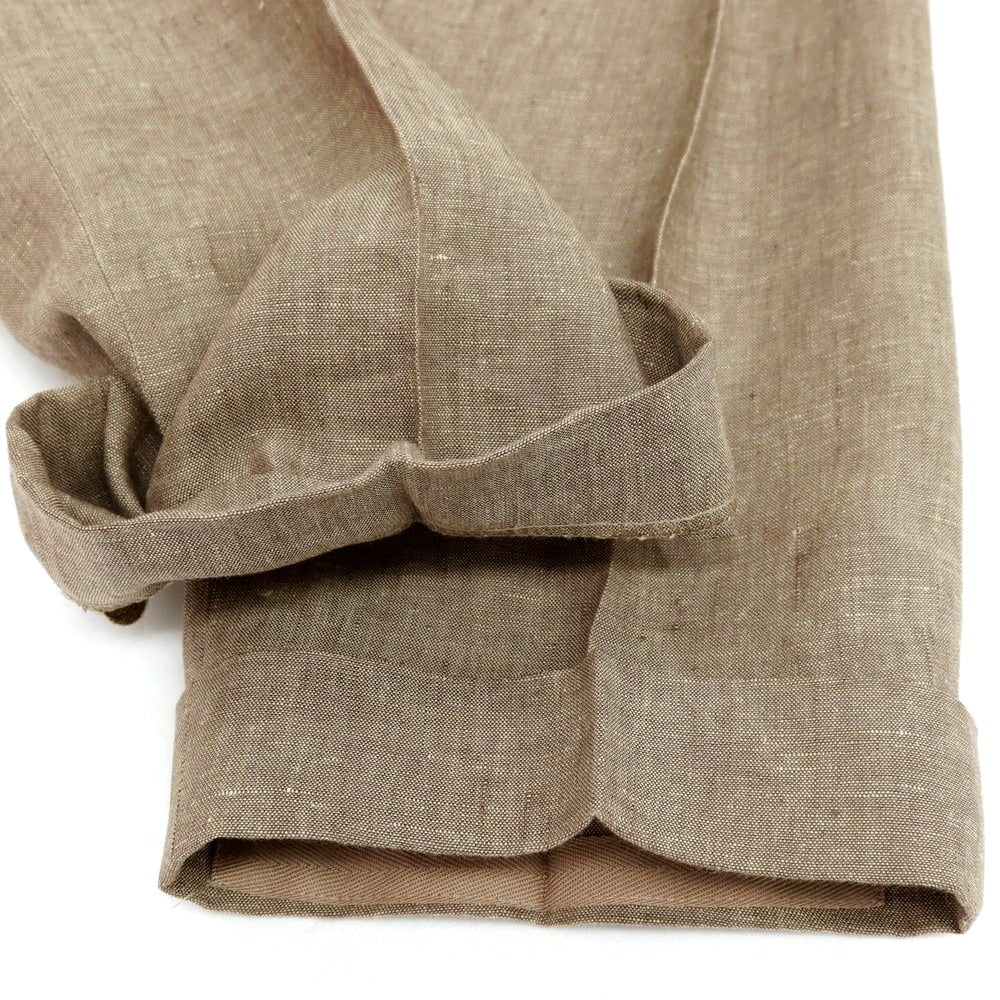 【中古】ロータ ROTA リネン カジュアルスラックスパンツ ダークベージュ【サイズ48】【 状態ランクC 】【 メンズ 】