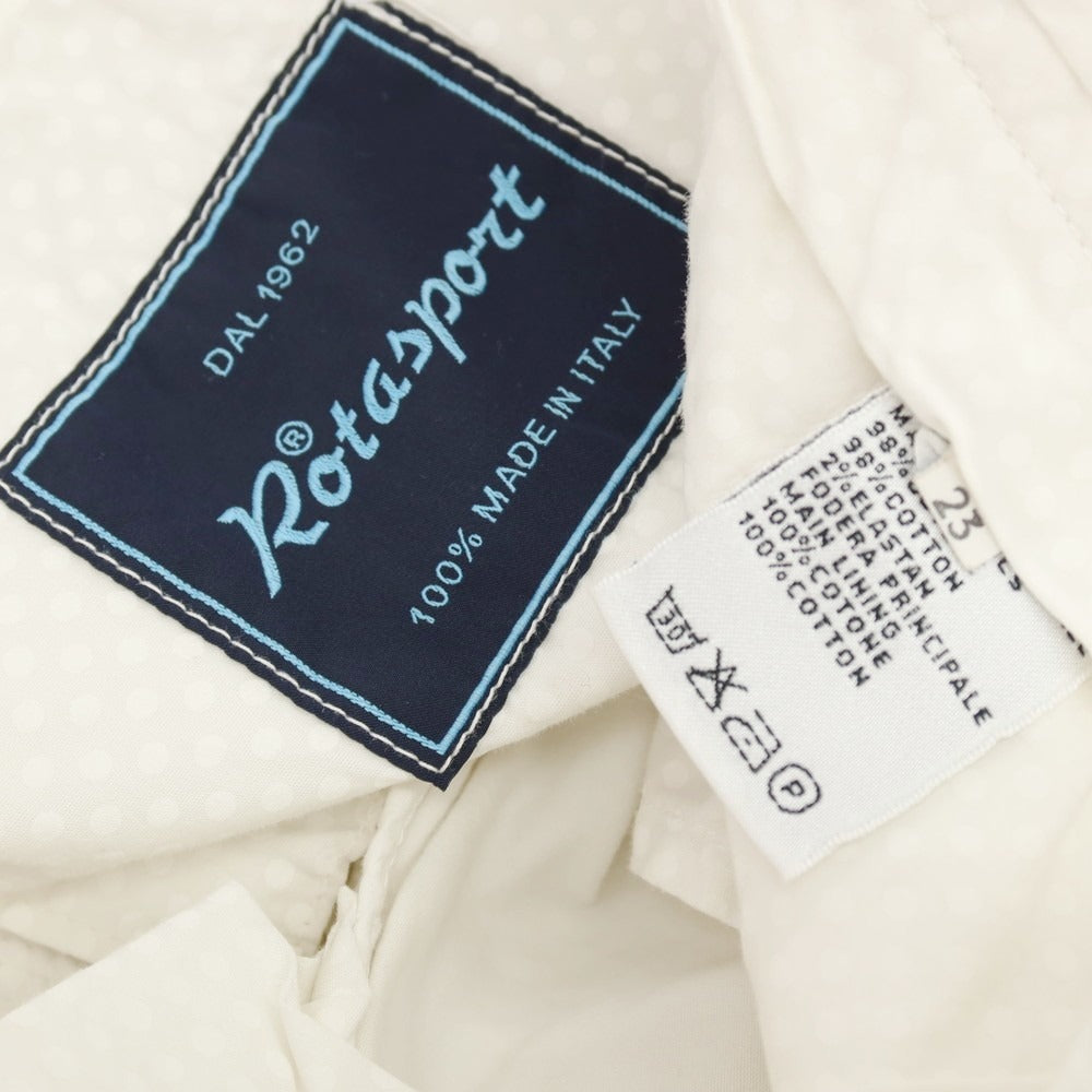 【中古】ロータスポーツ ROTA SPORTS ストレッチ コットン カジュアルスラックスパンツ ホワイト【サイズ32/48】【 状態ランクC 】【 メンズ 】