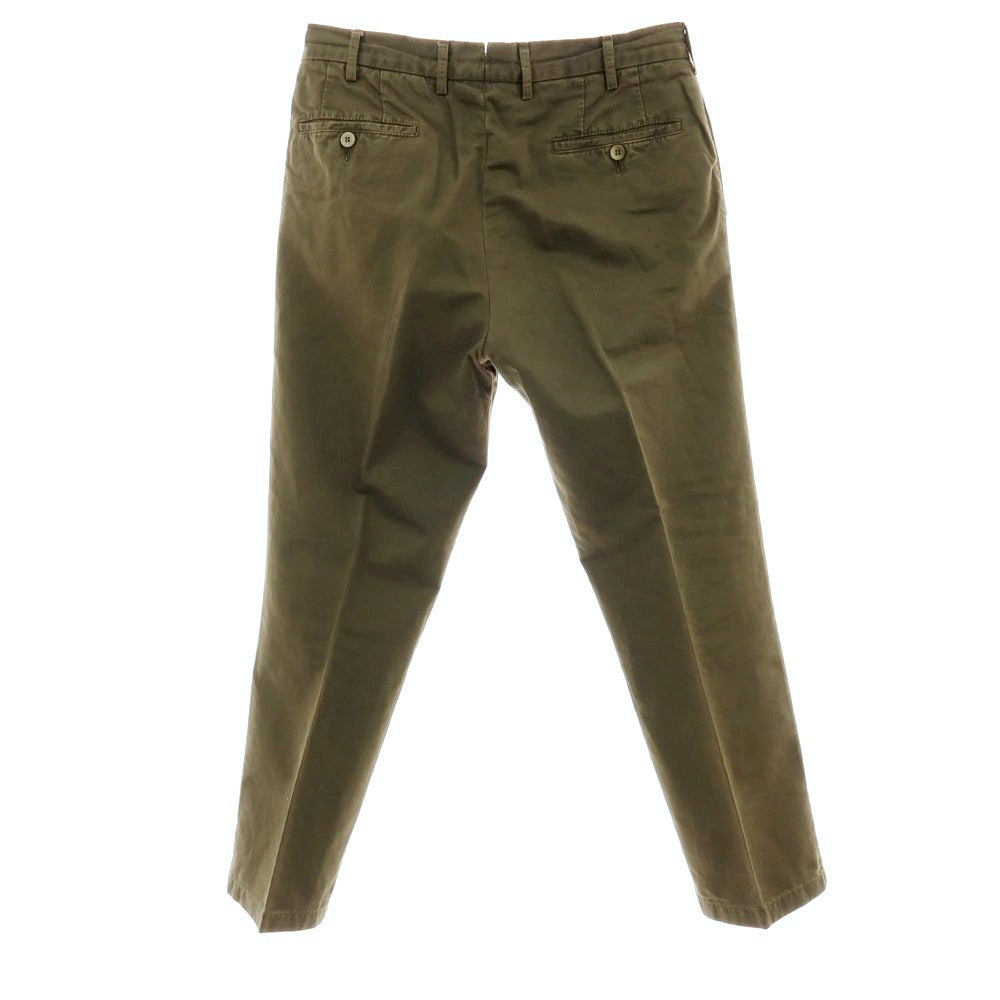 【中古】ロータスポーツ ROTA SPORTS コットンリネン カジュアルスラックスパンツ ダークオリーブ【サイズ48】【 状態ランクC 】【 メンズ 】