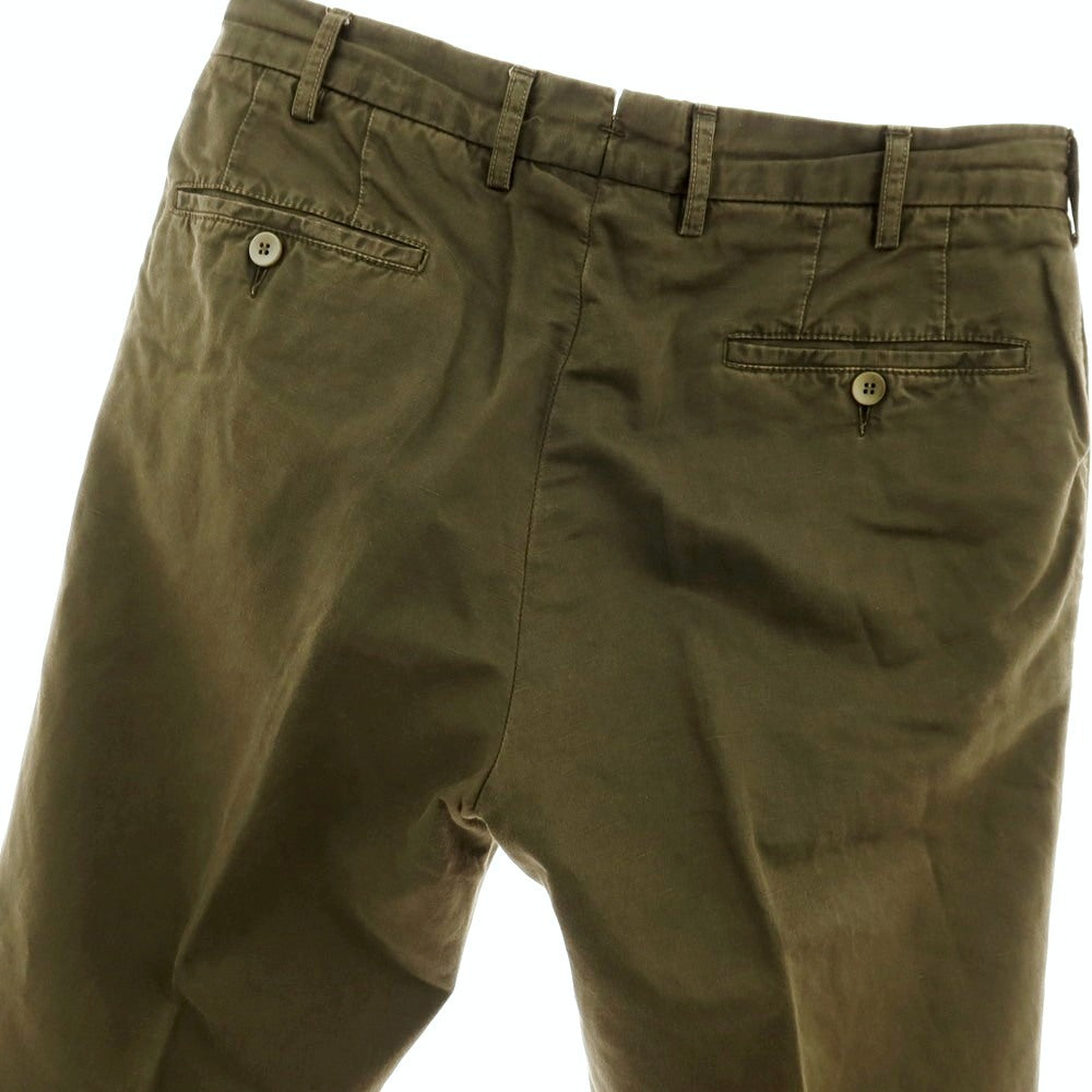 【中古】ロータスポーツ ROTA SPORTS コットンリネン カジュアルスラックスパンツ ダークオリーブ【サイズ48】【 状態ランクC 】【 メンズ 】