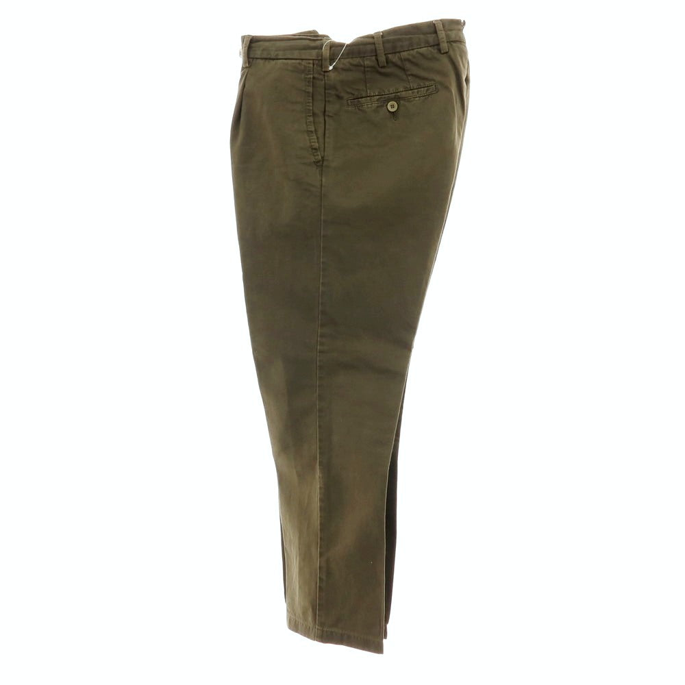 【中古】ロータスポーツ ROTA SPORTS コットンリネン カジュアルスラックスパンツ ダークオリーブ【サイズ48】【 状態ランクC 】【 メンズ 】