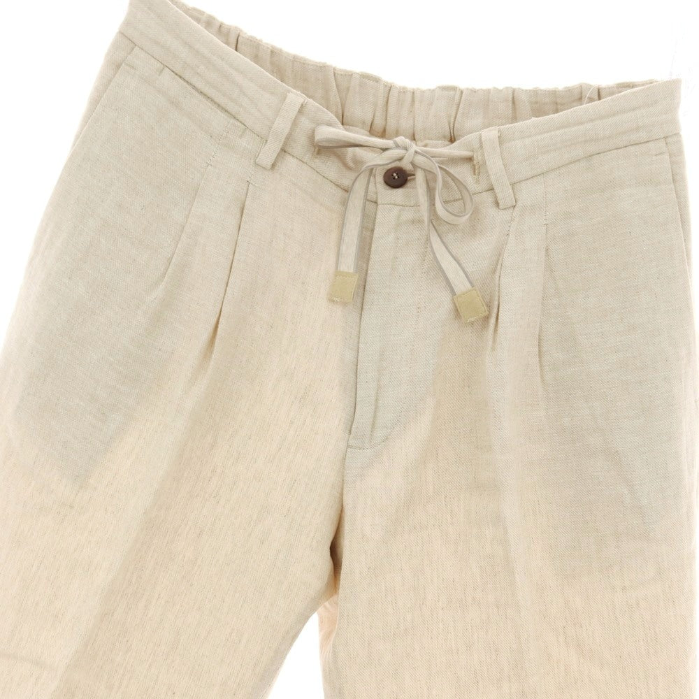 【中古】デヴォレ インチピット DEVORE Incipit リネンコットン イージースラックスパンツ ベージュ【サイズ48】【 状態ランクC 】【 メンズ 】