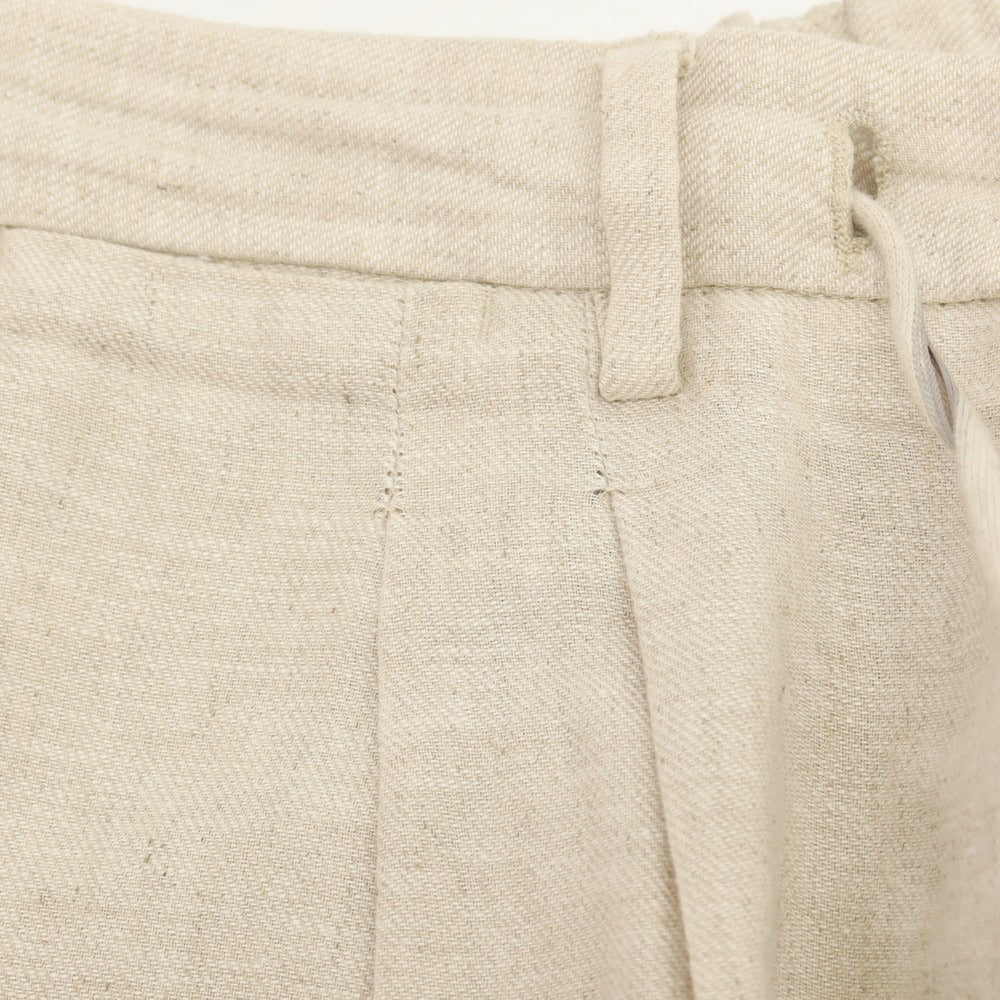 【中古】デヴォレ インチピット DEVORE Incipit リネンコットン イージースラックスパンツ ベージュ【サイズ48】【 状態ランクC 】【 メンズ 】