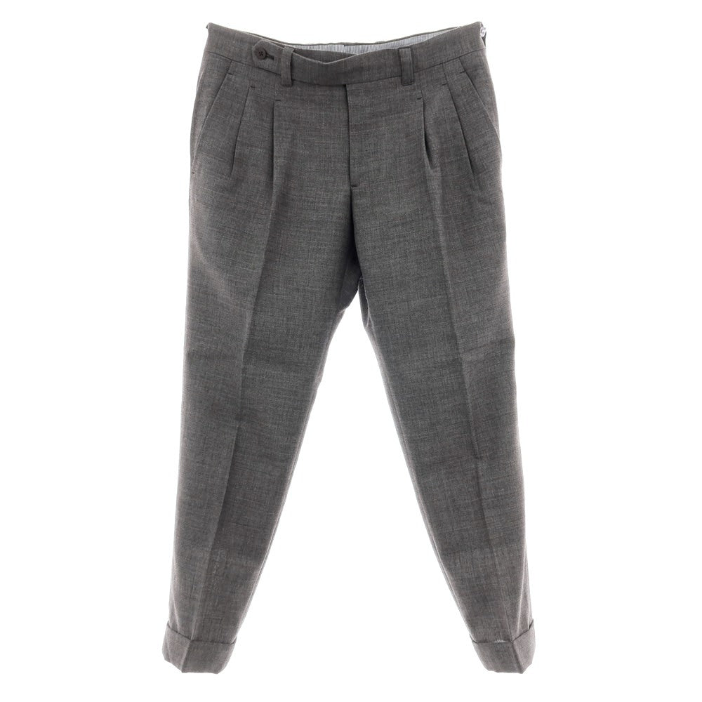 【中古】イガラシトラウザーズ 五十嵐 IGARASHI TROUSERS BEAMS F別注 ウール ドレススラックスパンツ グレー【サイズ48】【 状態ランクB 】【 メンズ 】