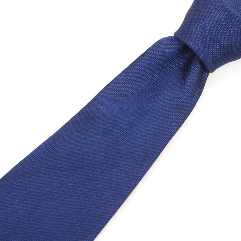 【中古】ココン COCON 柞蚕シルク トレピエゲ ソリッド ネクタイ ライトネイビー【 状態ランクB 】【 メンズ 】