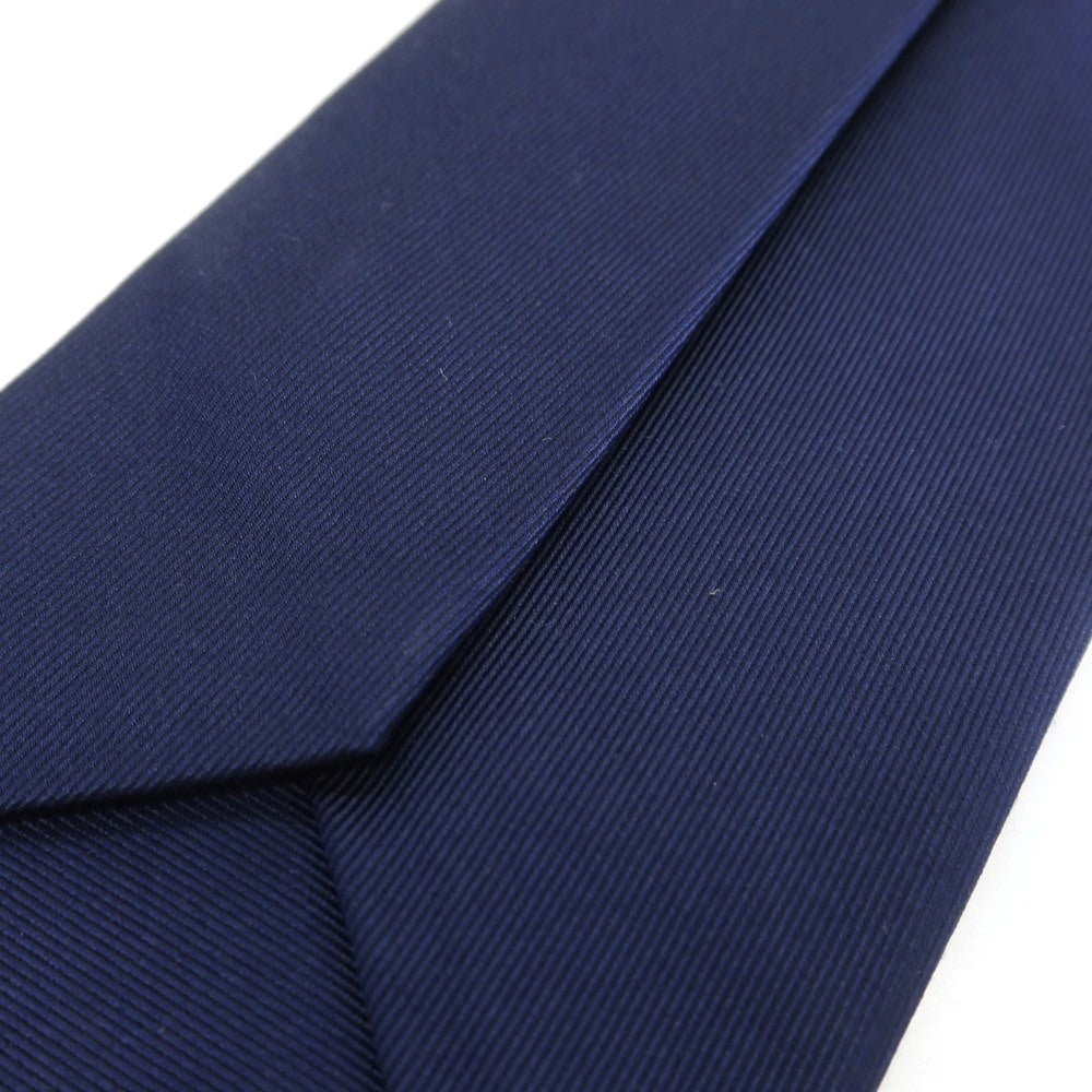 【中古】ココン COCON シルク トレピエゲ ソリッド ネクタイ ネイビー【 状態ランクB 】【 メンズ 】