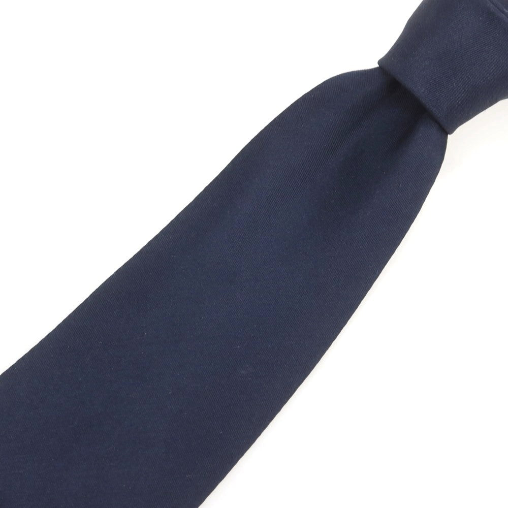 【中古】ココン COCON シルク トレピエゲ ソリッド ネクタイ ネイビー【 状態ランクB 】【 メンズ 】