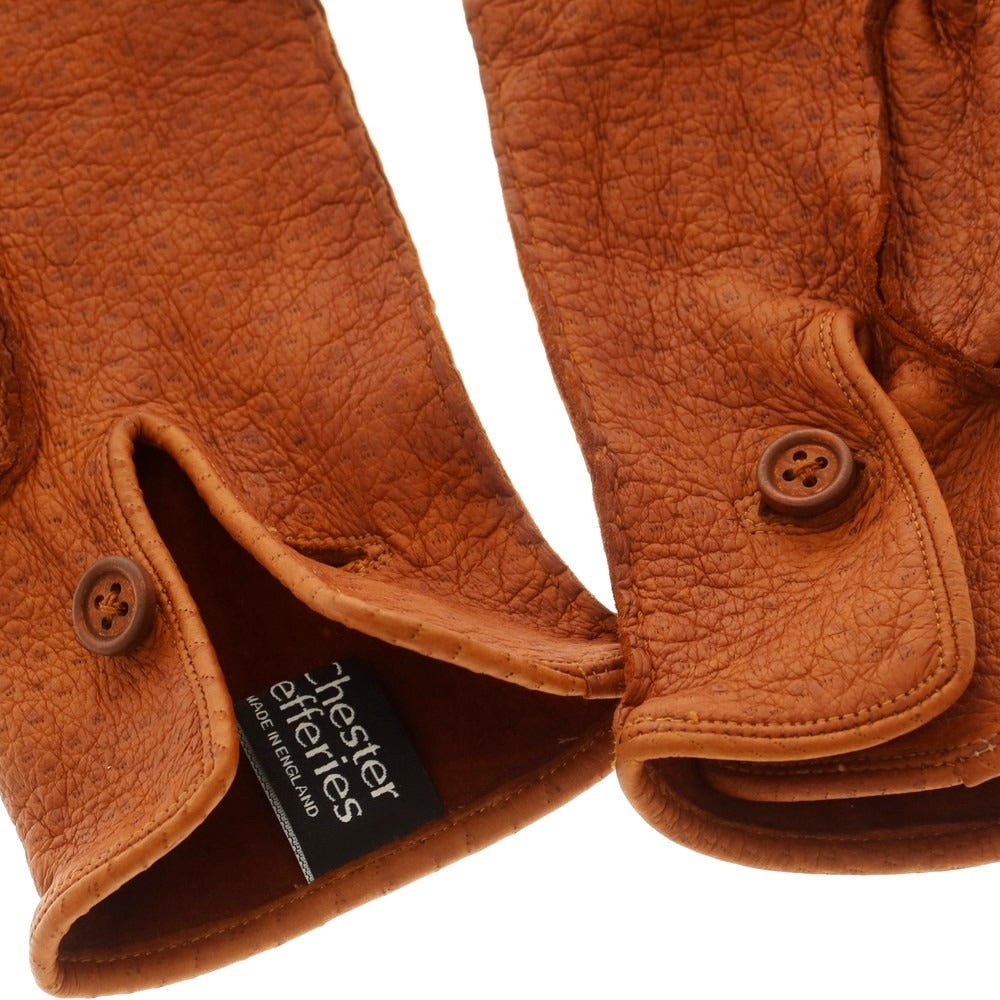 【中古】チェスタージェフリー CHESTER JEFFERIES レザー 手袋 グローブ ブラウン【 表記なし(M位) 】【 状態ランクB 】【 メンズ 】