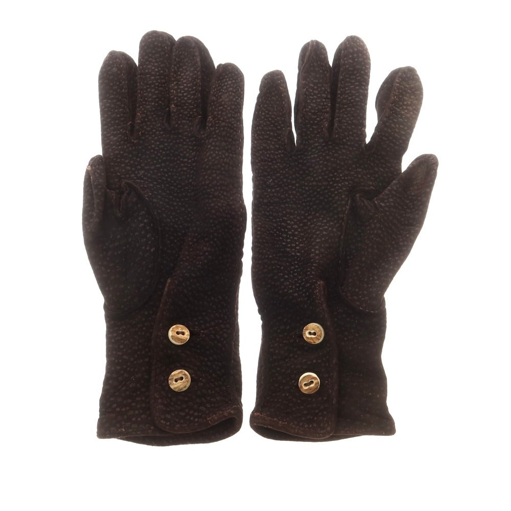 【中古】チェスタージェフリー CHESTER JEFFERIES レザー 手袋 グローブ ブラックブラウン【 表記なし(M位) 】【 状態ランクC 】【 メンズ 】