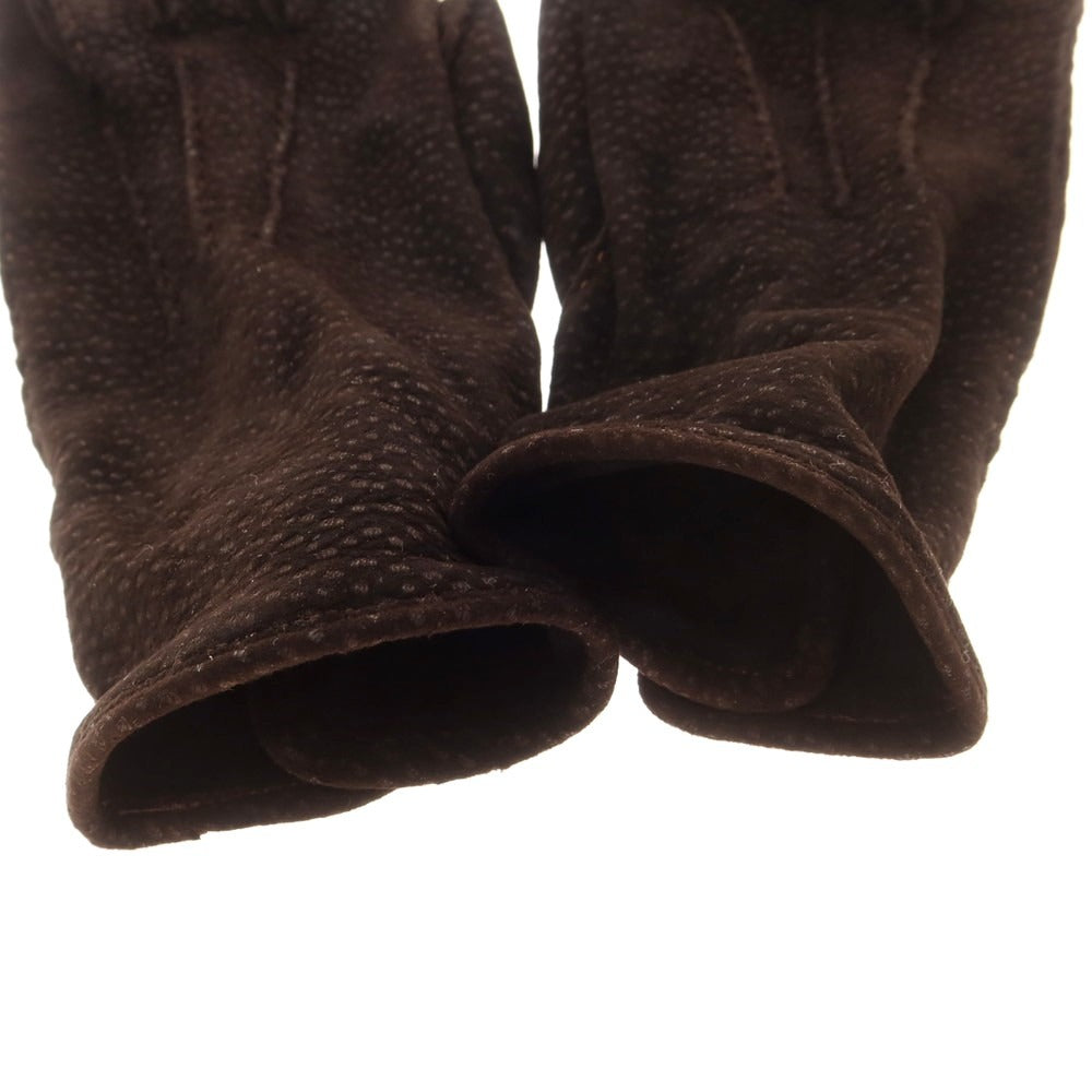 【中古】チェスタージェフリー CHESTER JEFFERIES レザー 手袋 グローブ ブラックブラウン【 表記なし(M位) 】【 状態ランクC 】【 メンズ 】