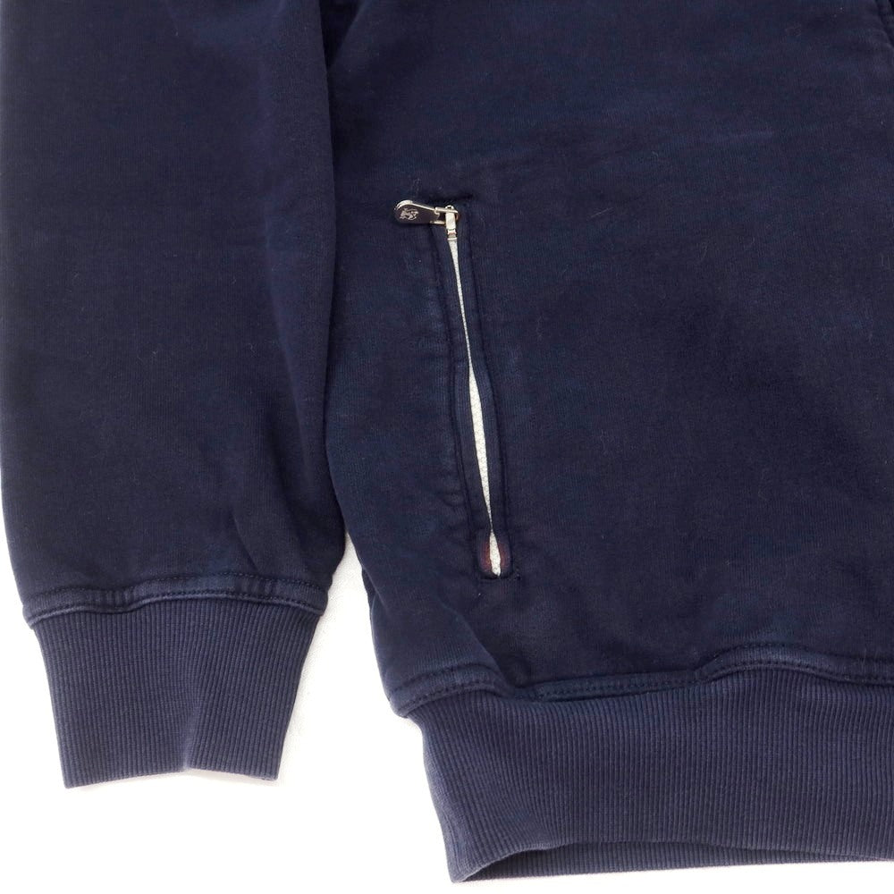 【中古】ブルネロクチネリ Brunello Cucinelli コットン ダブルジップ パーカー ライトネイビー【 XS 】【 状態ランクD 】【 メンズ 】