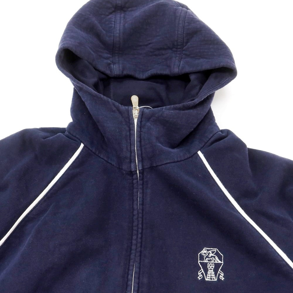 【中古】ブルネロクチネリ Brunello Cucinelli コットン ダブルジップ パーカー ライトネイビー【 XS 】【 状態ランクD 】【 メンズ 】