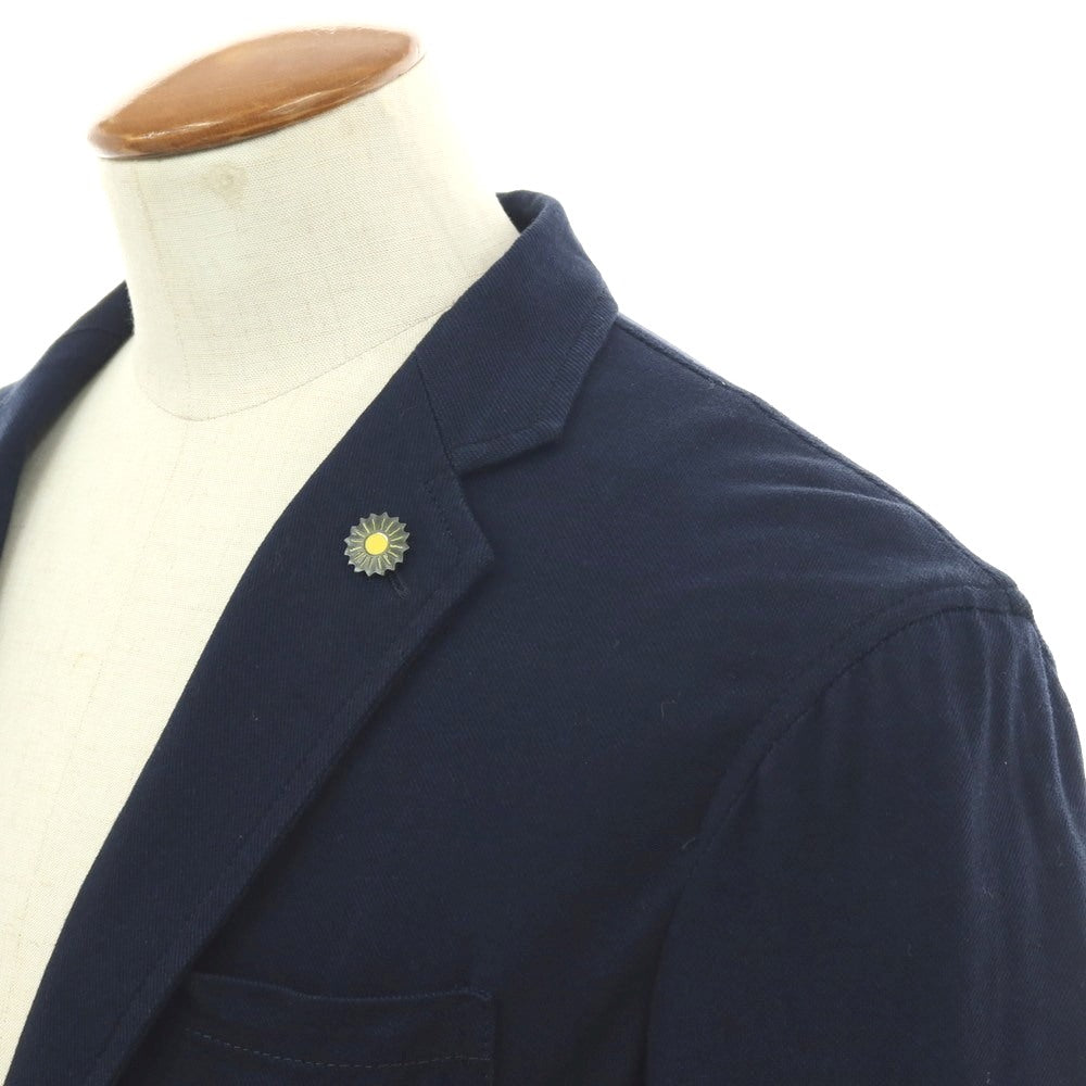 【中古】ジャンネット giannetto コットン 2B カジュアルジャケット ネイビー【 48 】【 状態ランクB 】【 メンズ 】