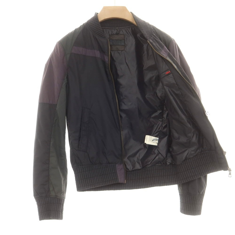 【中古】コードナイン KODE9 ナイロン ダブルジップ 中綿ブルゾン ブラックxグレイッシュパープル【 46 】【 状態ランクB 】【 メンズ 】