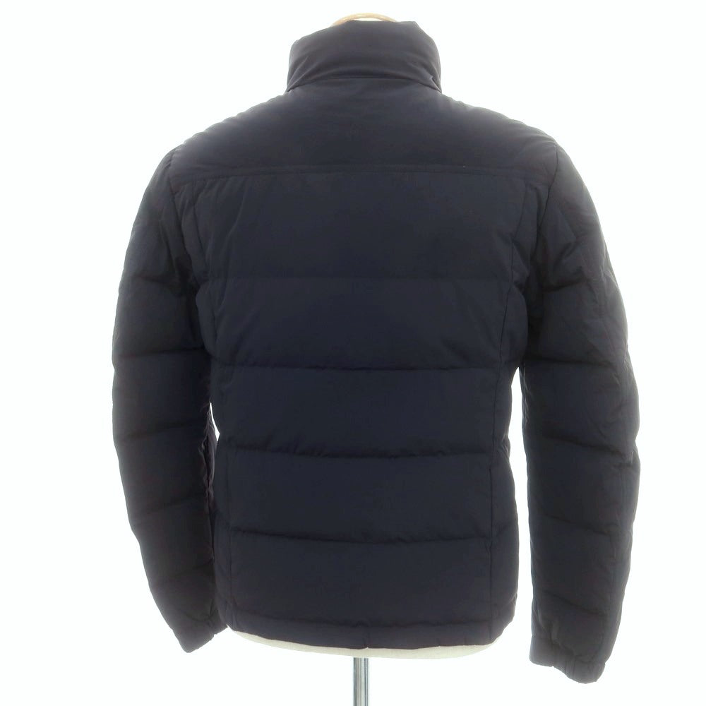 【中古】ヘルノ Herno ナイロンポリウレタン スタンドカラー ダブルジップ ダウンジャケット ネイビー【 44 】【 状態ランクC 】【 メンズ 】