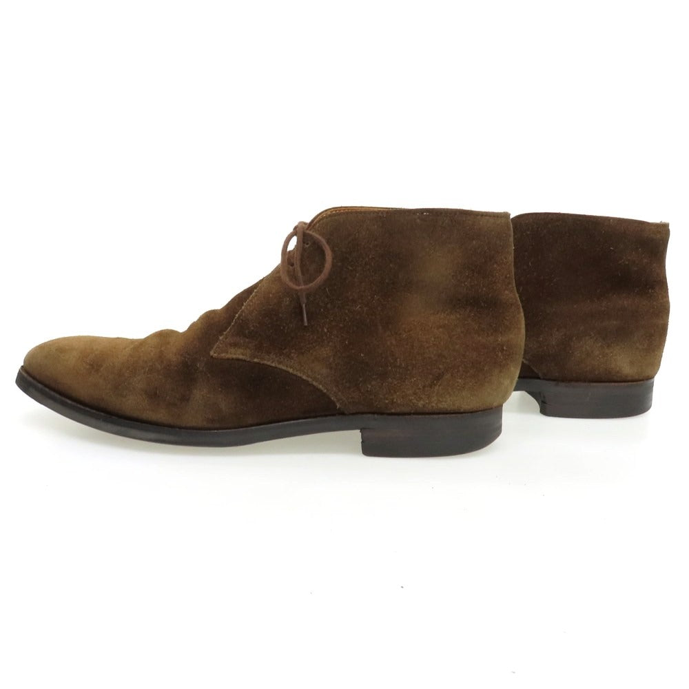 【中古】クロケットアンドジョーンズ CROCKETT&JONES TETBURY スエード チャッカブーツ ブラウン【 6 1/2 E 】【 状態ランクC 】【 メンズ 】