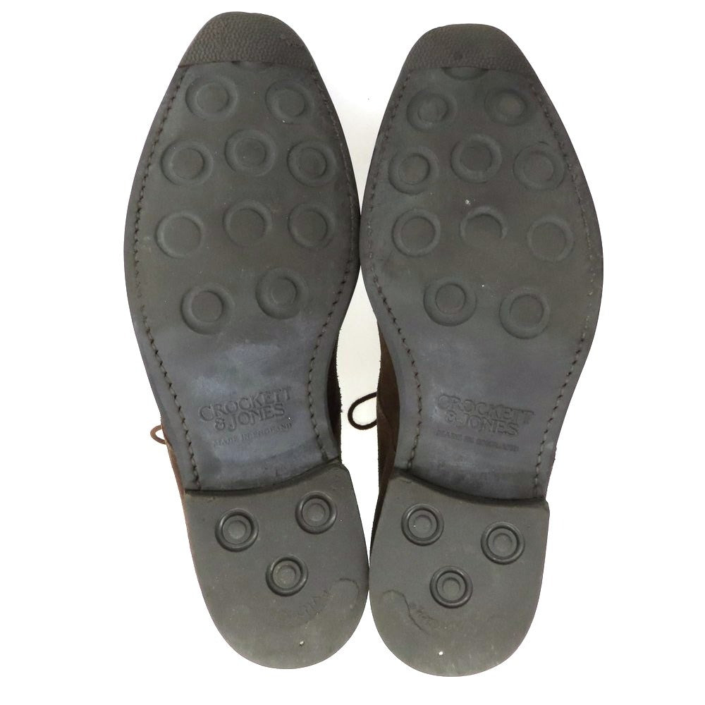 【中古】クロケットアンドジョーンズ CROCKETT&JONES TETBURY スエード チャッカブーツ ブラウン【 6 1/2 E 】【 状態ランクC 】【 メンズ 】