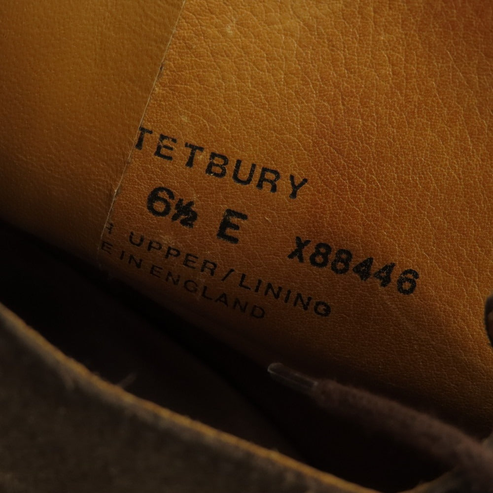 【中古】クロケットアンドジョーンズ CROCKETT&JONES TETBURY スエード チャッカブーツ ブラウン【 6 1/2 E 】【 状態ランクC 】【 メンズ 】