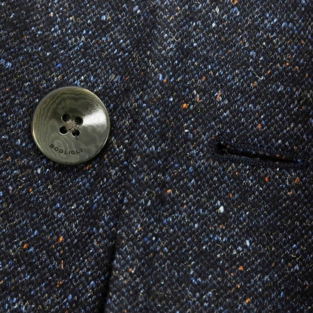 【中古】ボリオリ BOGLIOLI DOVER シルク混ウール チェスターフィールドコート ネイビー【 46 】【 状態ランクB 】【 メンズ 】