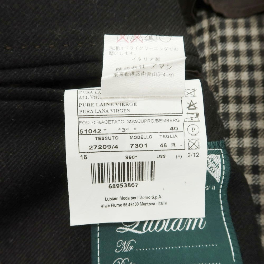 【中古】ルビアム LUBIAM ウール チェスターフィールドコート ダークブラウン【 46 】【 状態ランクB 】【 メンズ 】