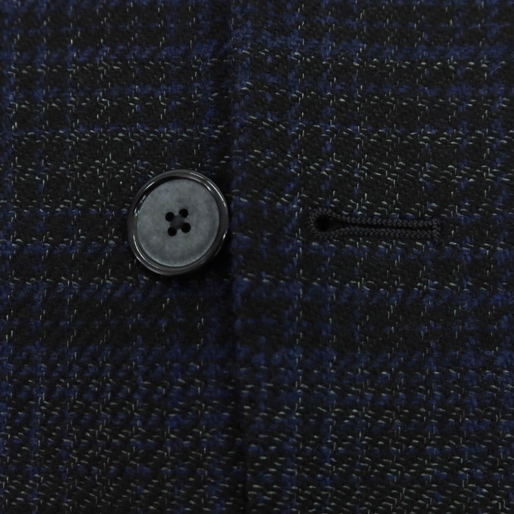 【中古】タリアトーレ TAGLIATORE ウールアセテート チェック テーラードジャケット ネイビーxブラック【 46 】【 状態ランクB 】【 メンズ 】