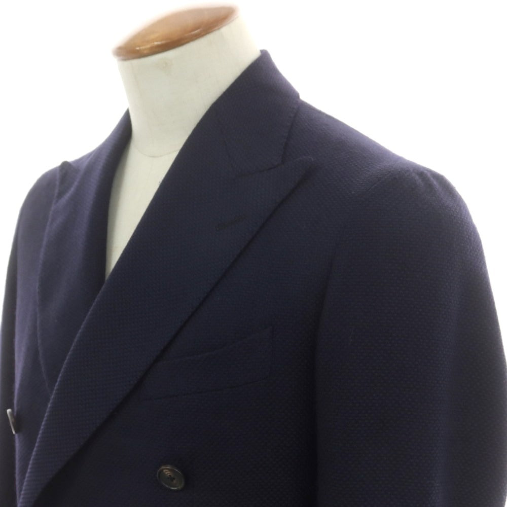 【中古】タリアトーレ TAGLIATORE ウール ダブル テーラードジャケット ネイビー【 46 】【 状態ランクC 】【 メンズ 】
